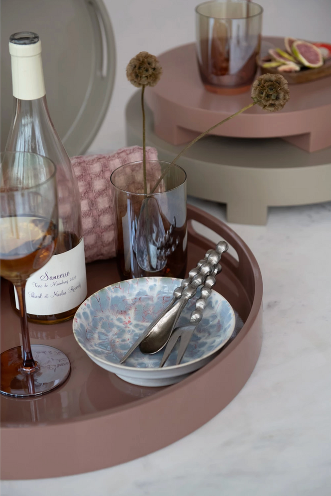 16 oz. Drinking Glass, Iridescent Finish, Amber Color & Green Ombre