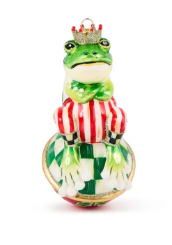 Check It Out Mr. Jingles Glass Ornament