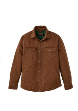 FLEECE LINED JAC-SHIRT BROWN