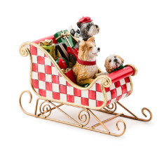 check it out dog sleigh figurine