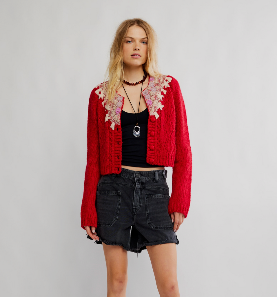 Pixie Cardi Red