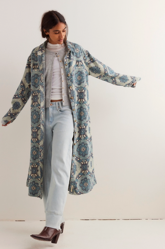 BRICK JANE JACQUARD / BLUE COMBO