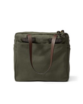 TOTE BAG WITH ZIPPER OTTER GREEN