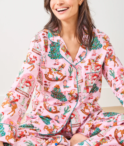 Long PJ Set in Cowboy Christmas