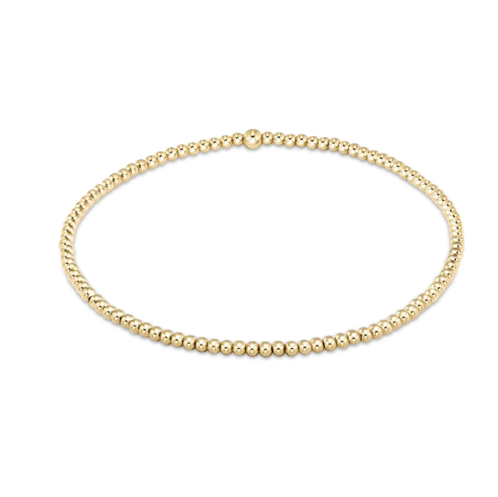 Classic gold 2 mm bead bracelet