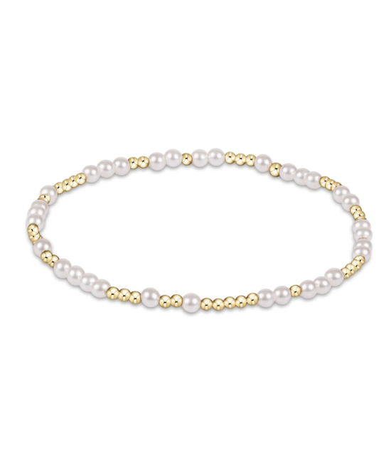 Hope Unwritten 3mm Bead Bracelet - Pearl