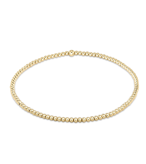 Classic gold 2 mm bead bracelet