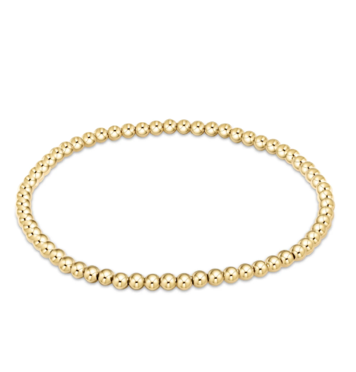 Classic Gold 3mm Bead Bracelet