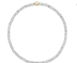 Bright Silver Faceted Hematite 2mm Bead Bracelet