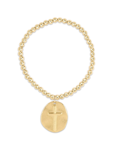 Classic Gold 4mm Bead Bracelet - Inspire Gold Char