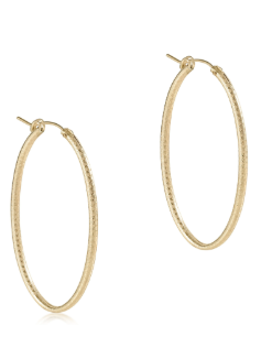 Oval Gold 2" Hoop - Textured