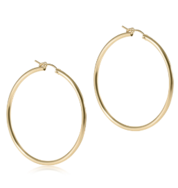 Round Gold 2" Hoop - Smooth