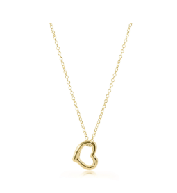 16" Necklace Gold - Love Gold Charm
