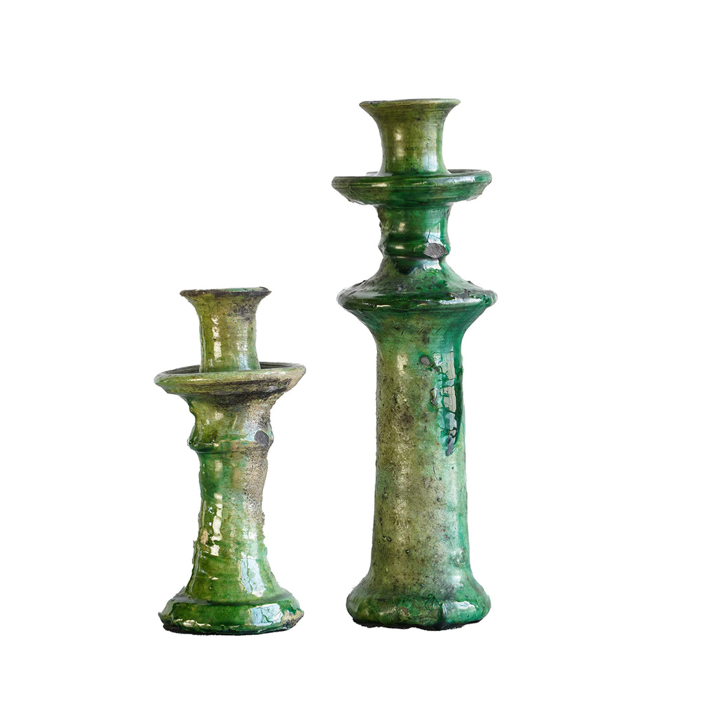 Tamegroute Taper Candle Holder Green