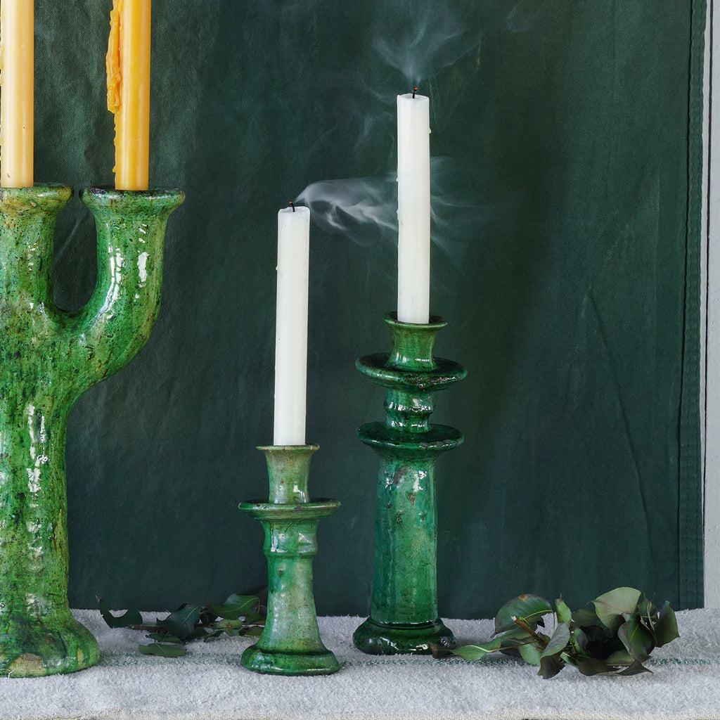 Tamegroute Taper Candle Holder Green