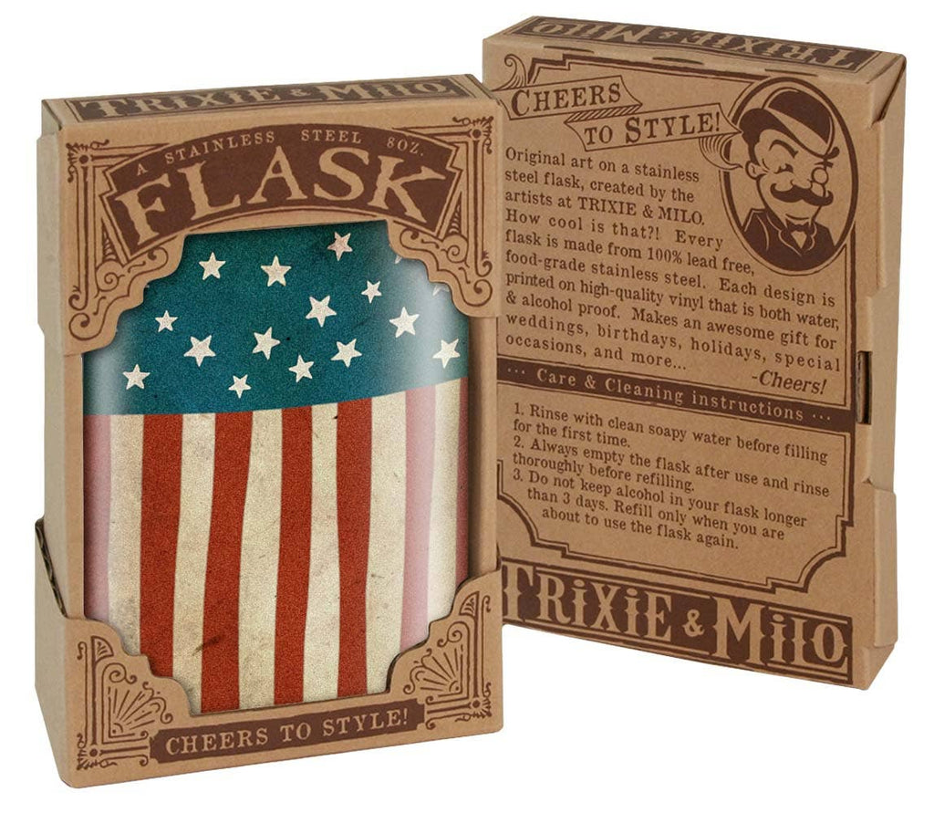 Flask - Old Glory (USA, patriot, america)