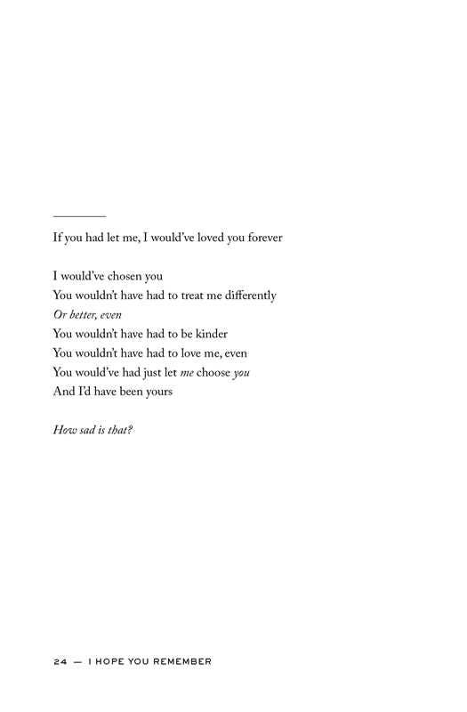 I Hope You Remember by Josie Balka