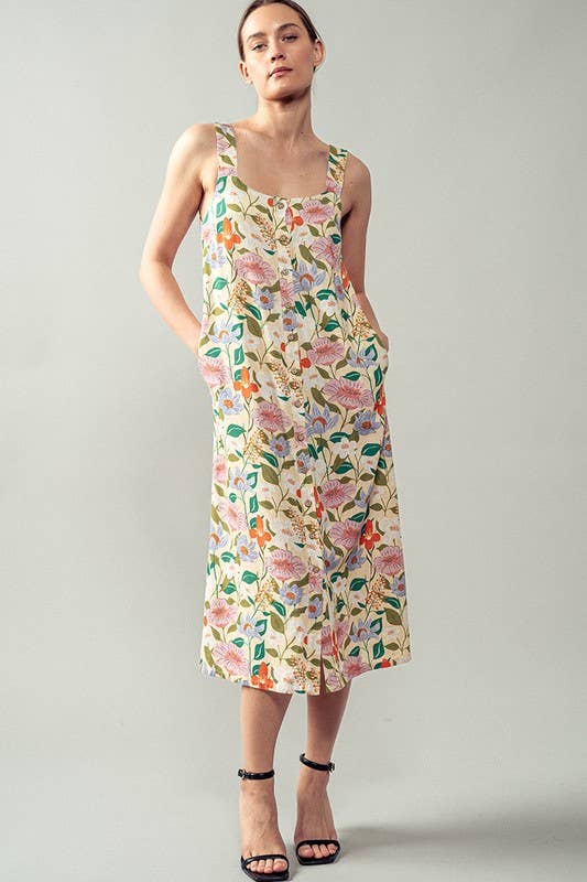 NATURE'S CHARM MIDI DRESS