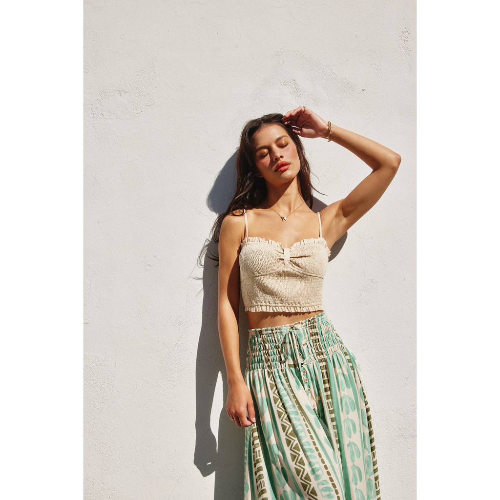 My Little Smocked Sweetheart Crop Top