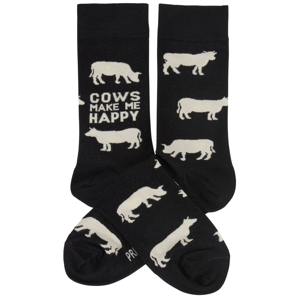 Cows Make Me Happy Socks