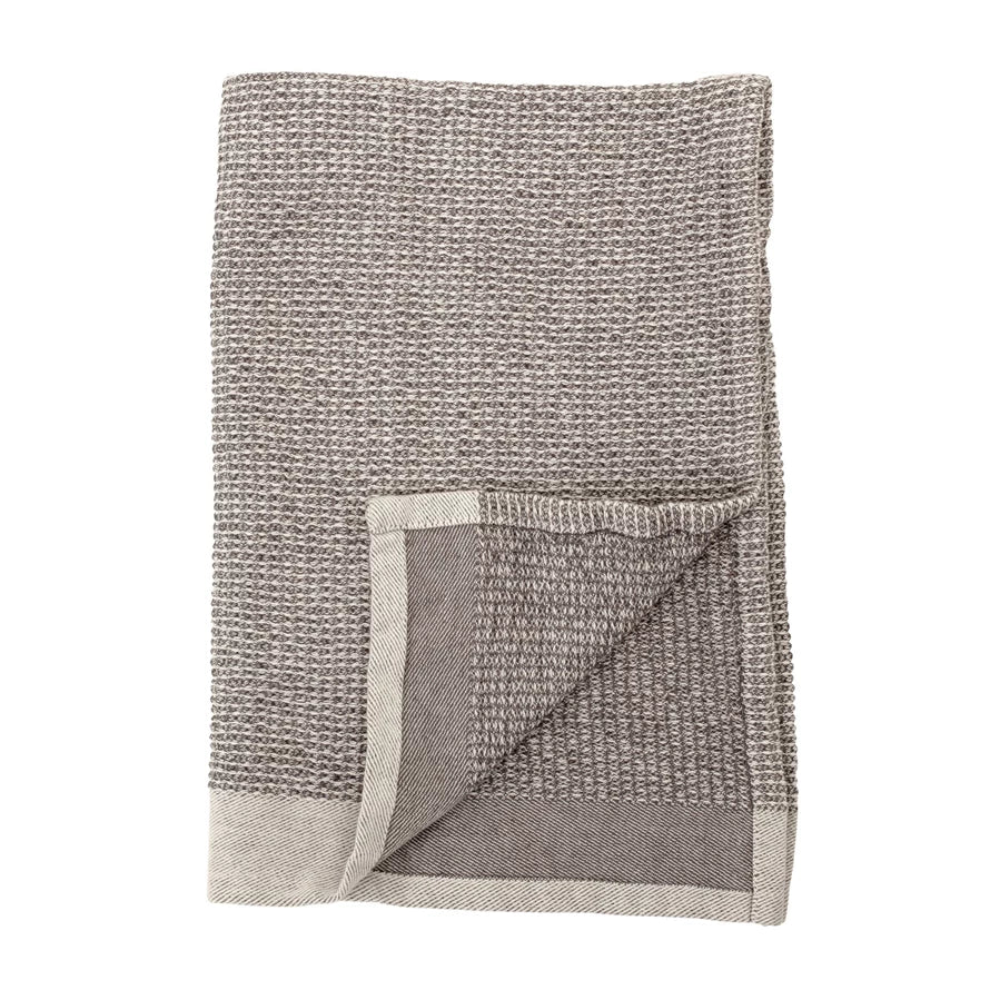 Waffle Weave Kitchen Towels grey, Set of 2