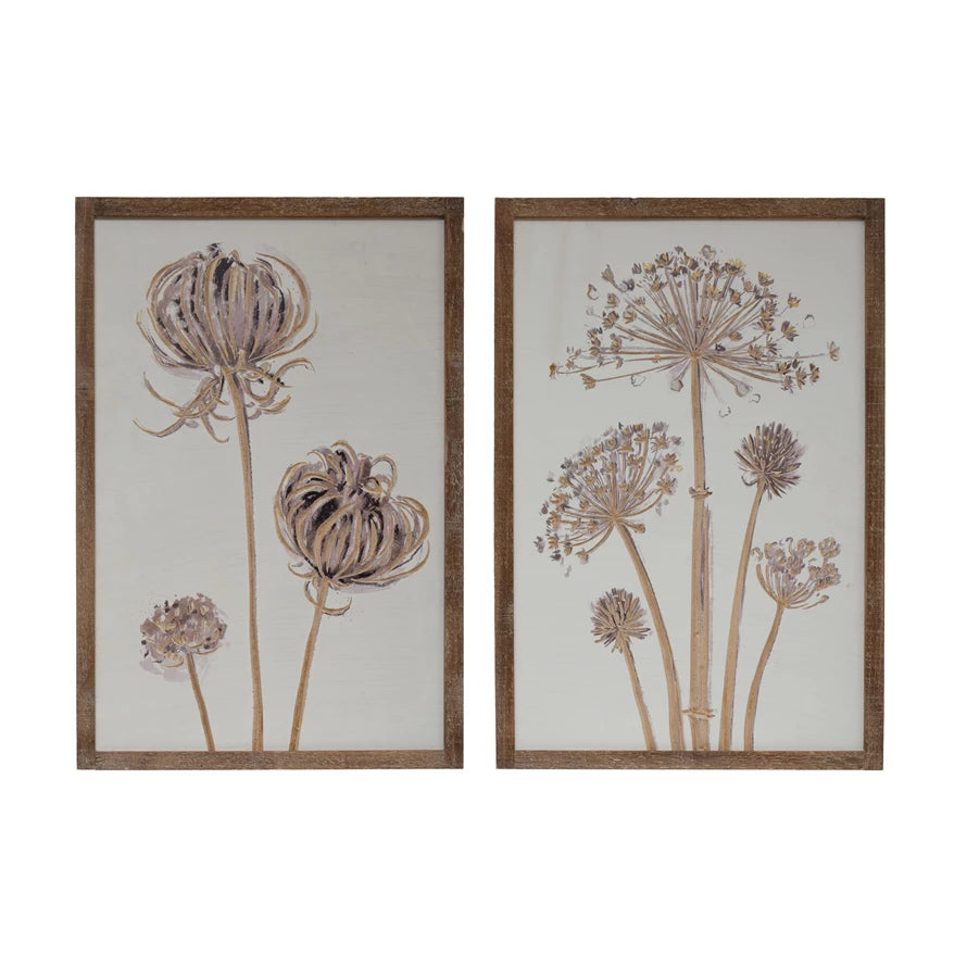 Wall Decor with Flower, 2 Styles