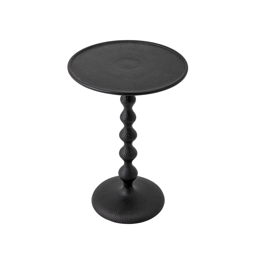 Black Hammered Metal Table