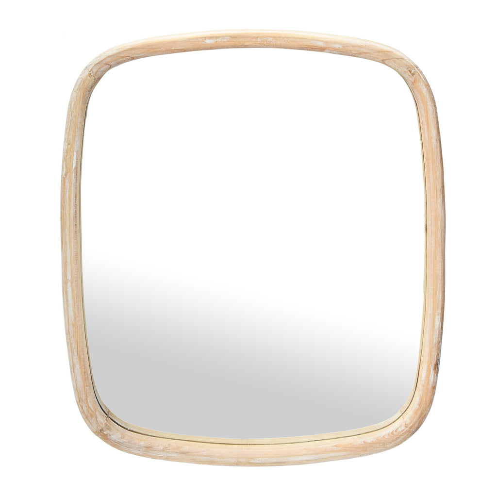 Fir Wood Framed Wall Mirror (Hangs Vertically and Horizontally)