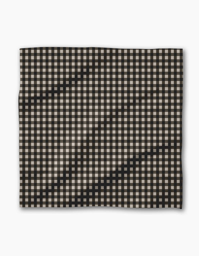 Charcoal Gingham Dinner Napkins