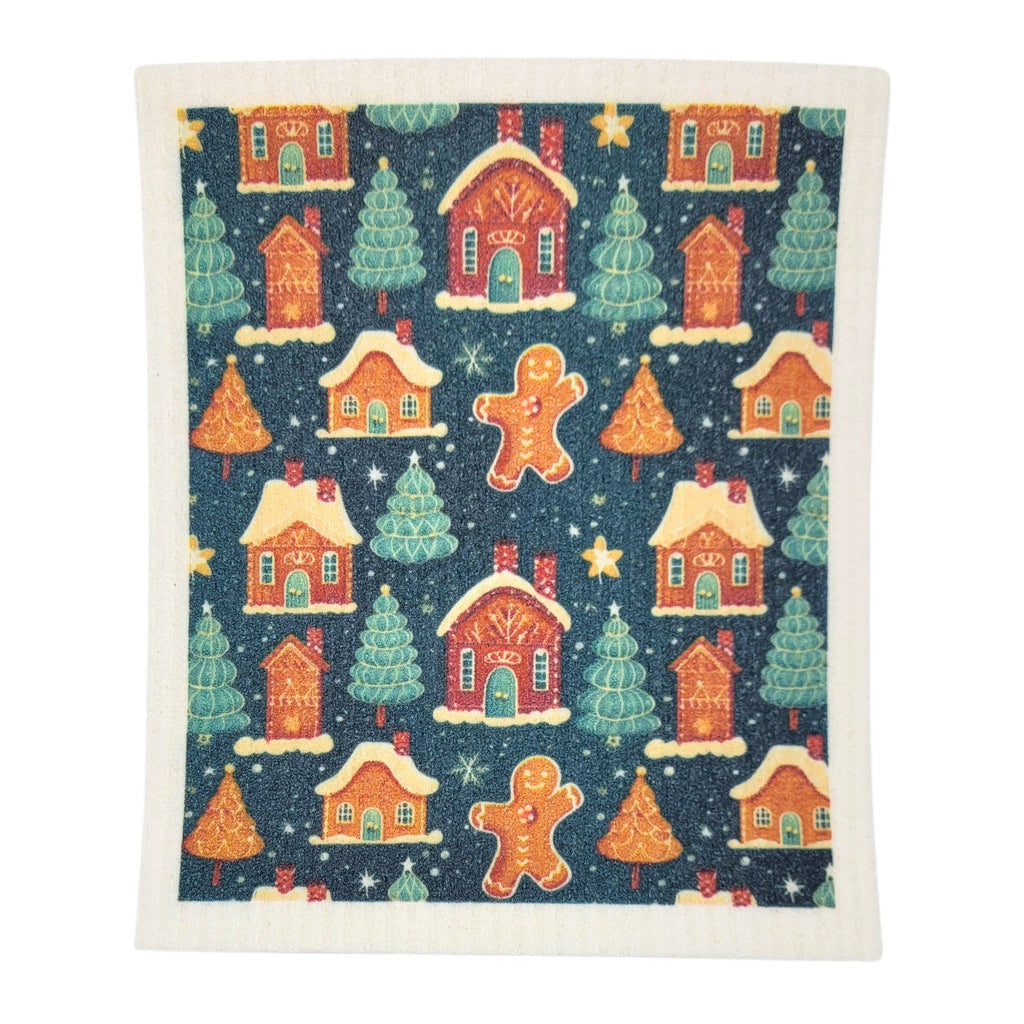 Gingerbread House Swedish Dishcloths - Christmas Gifts