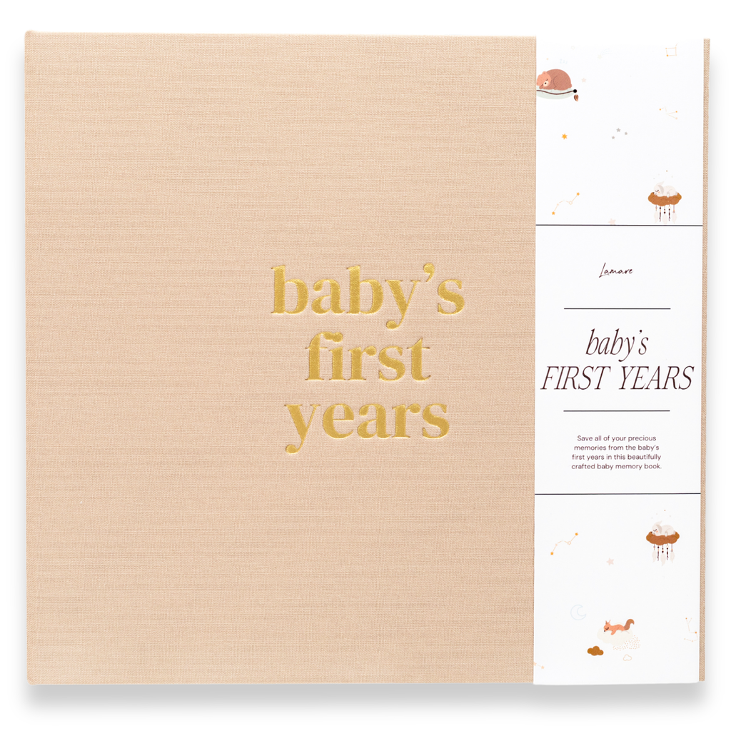 Linen Baby Memory Book - Baby's First Years