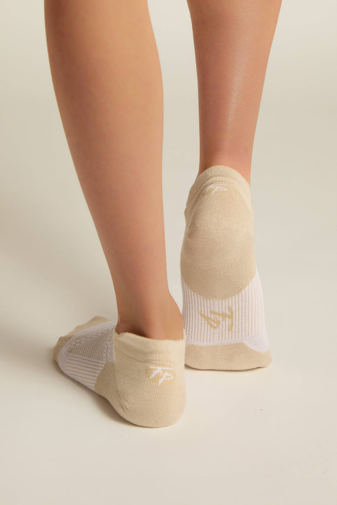 Faceplant Bamboo Ankle Socks - White/Oatmeal