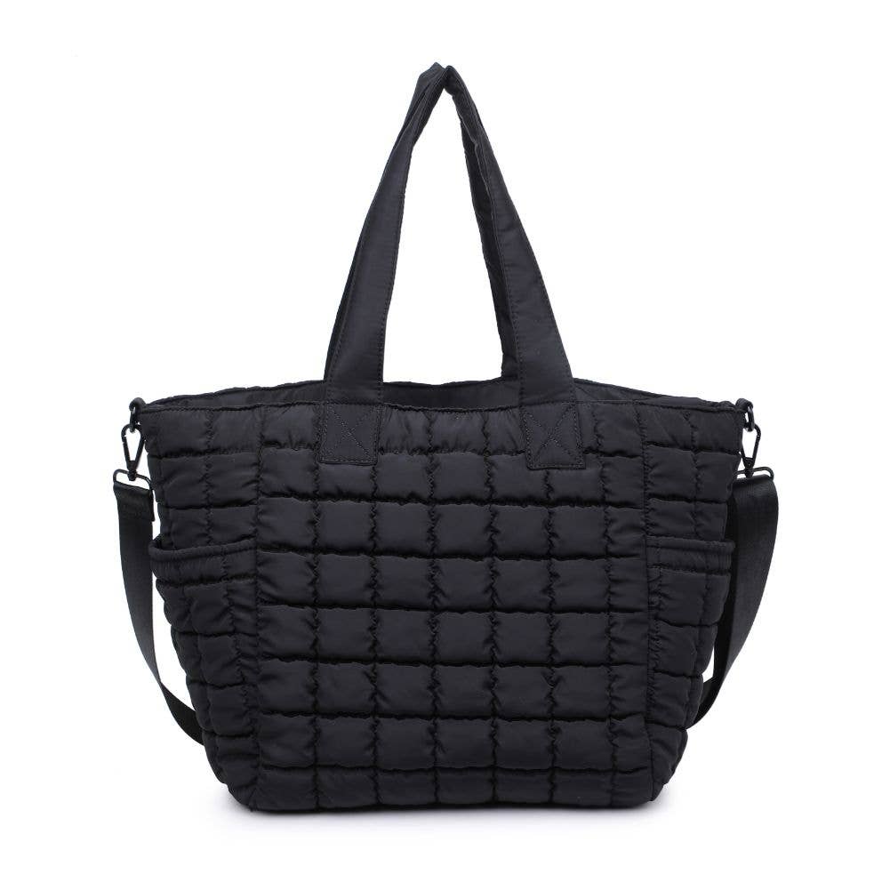 Dreamer - Quilted Nylon Tote: Carbon