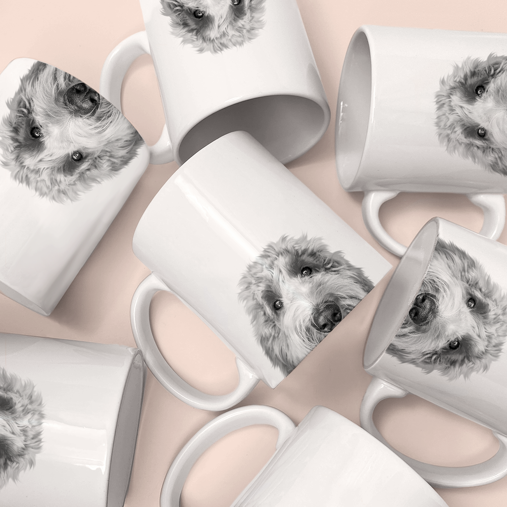 Peeking Doodle 4 (Goldendoodle) Mug
