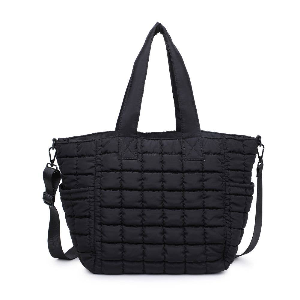 Dreamer - Quilted Nylon Tote: Carbon