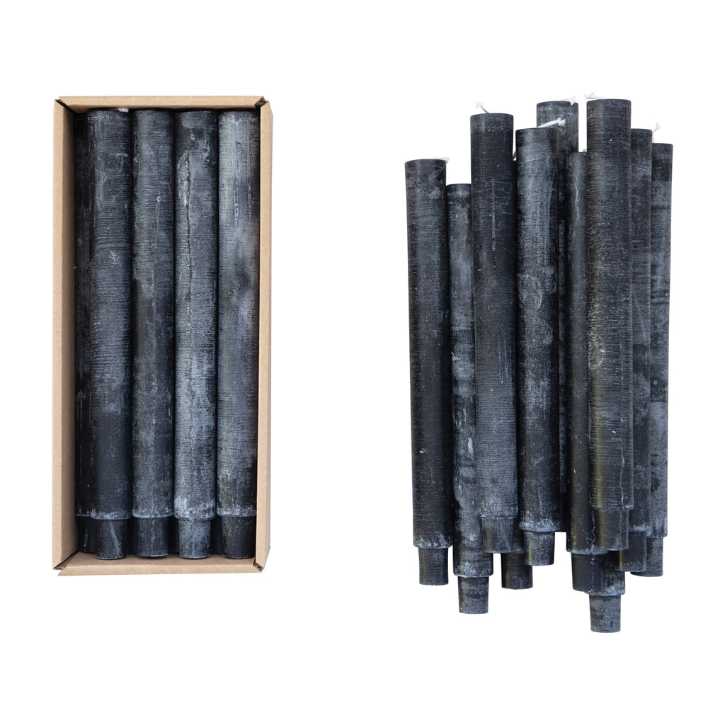 Unscented Black taper candles