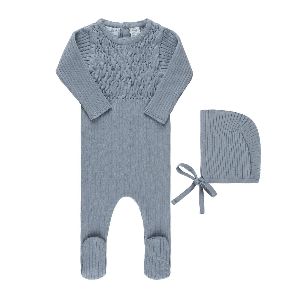 Baby Boys & Girls Smocked Ribbed Knit Romper & Bonnet