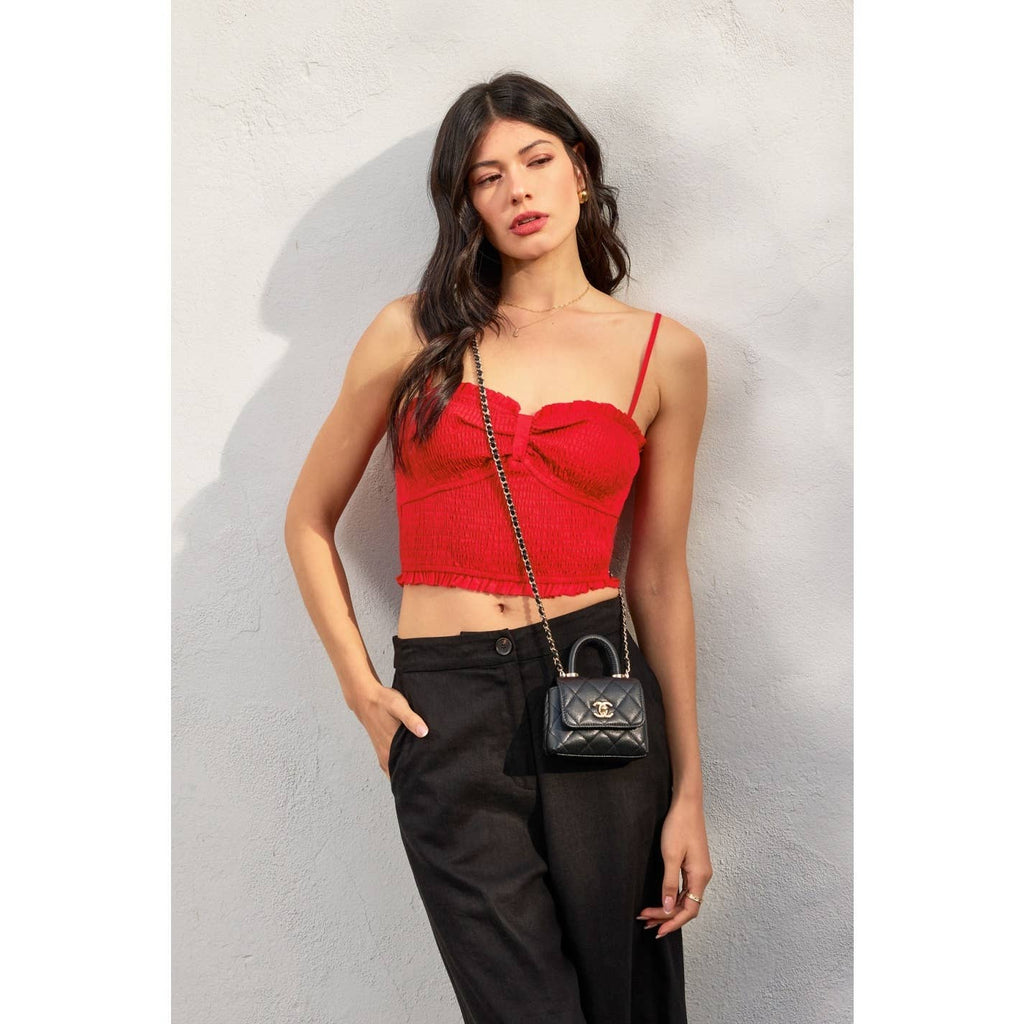 My Little Smocked Sweetheart Crop Top