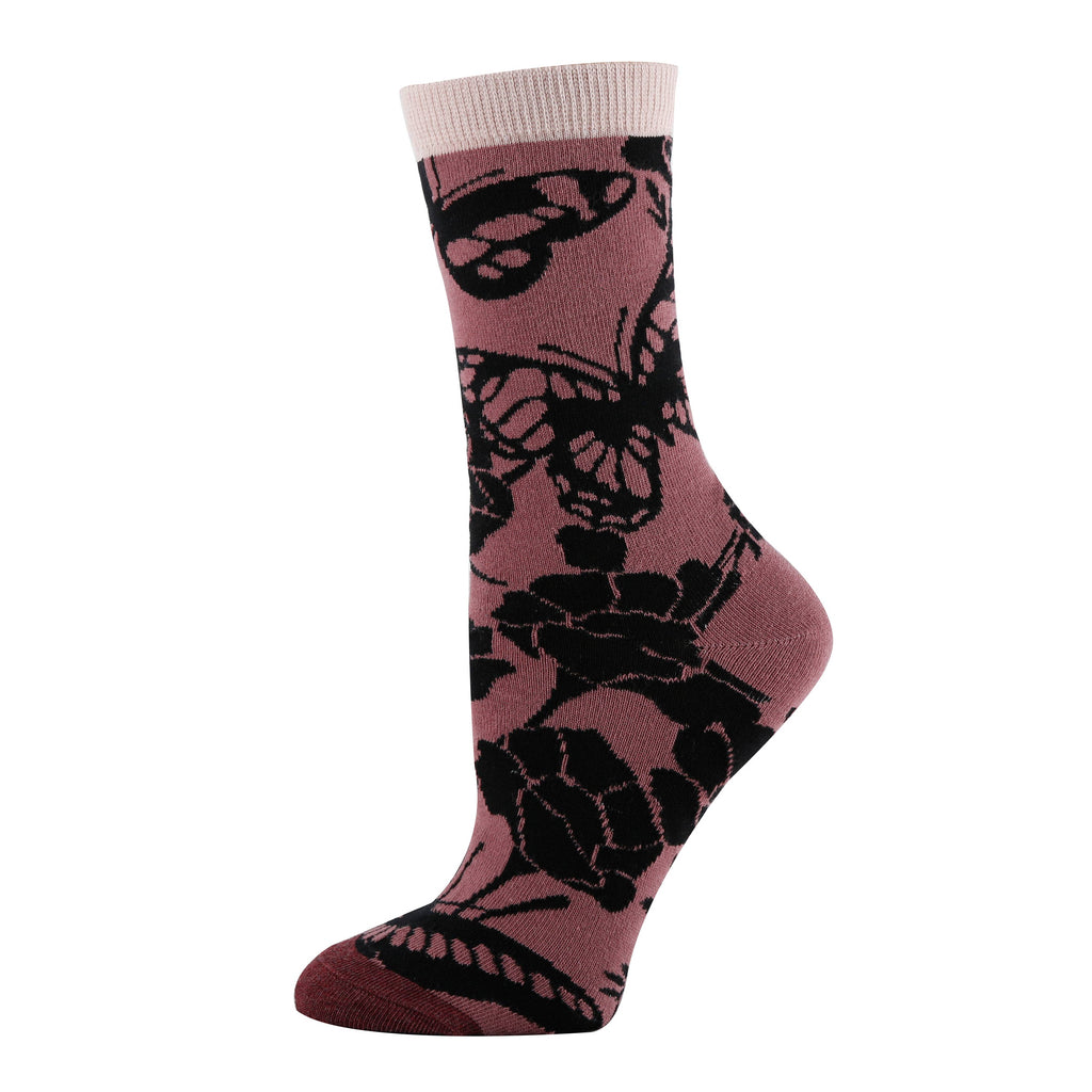 Blossom Print | Women's Premium Cotton Crew Dress Socks