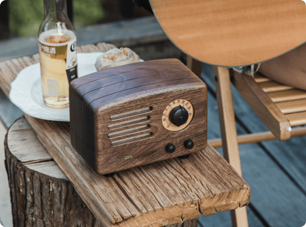 MUZEN OTR Wood and Utopia Retro Portable FM Radio Bluetooth