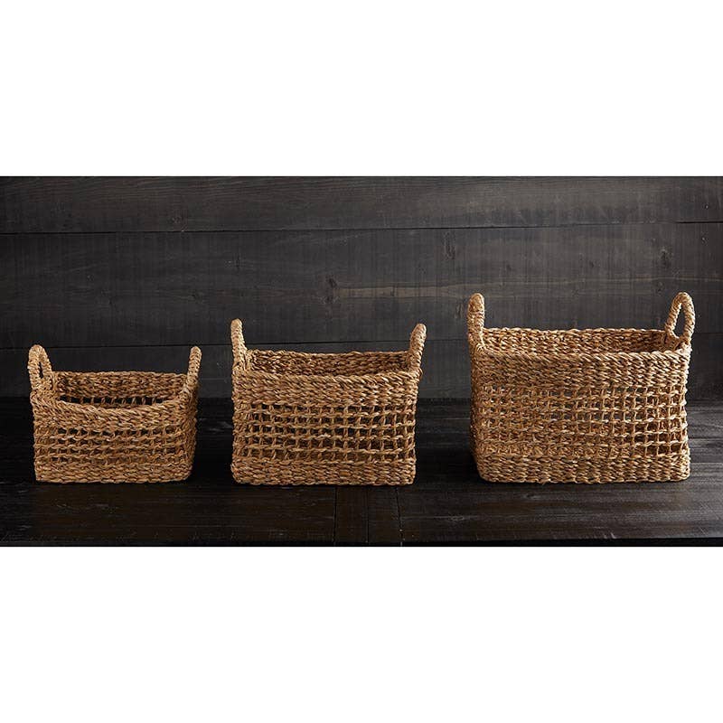 Seagrass Basket - Kitchen Storage with Handles