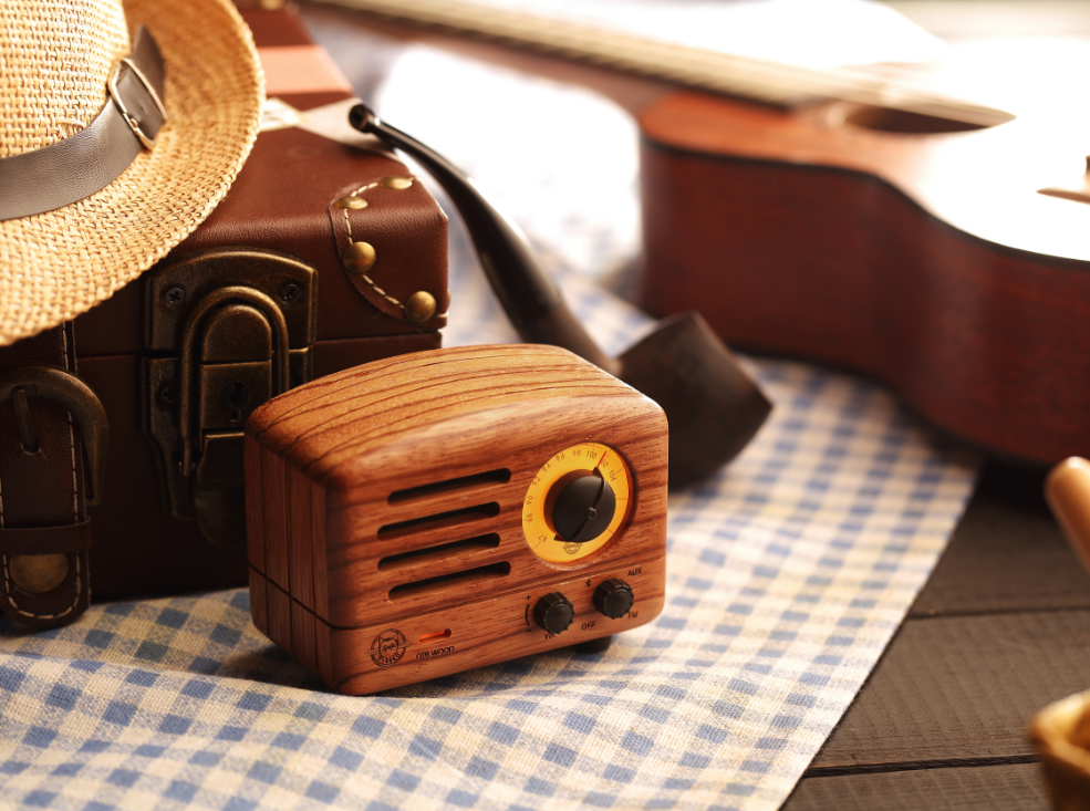 MUZEN OTR Wood and Utopia Retro Portable FM Radio Bluetooth