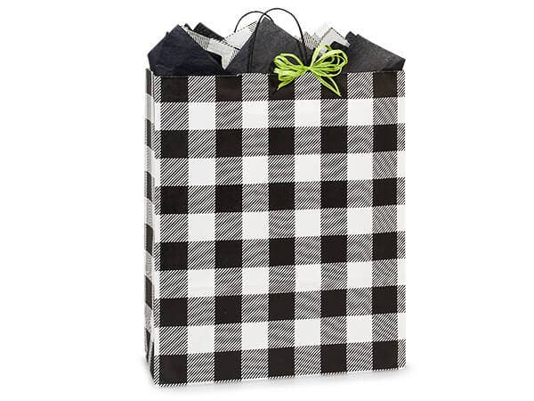 Buffalo Plaid Black Paper Gift Bags