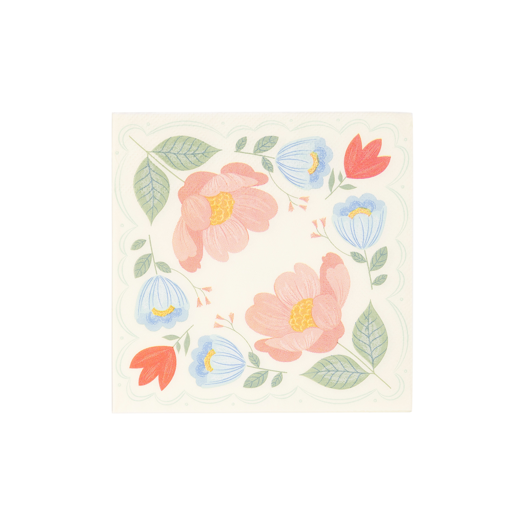 SPR1039 - Floral Corner Napkins