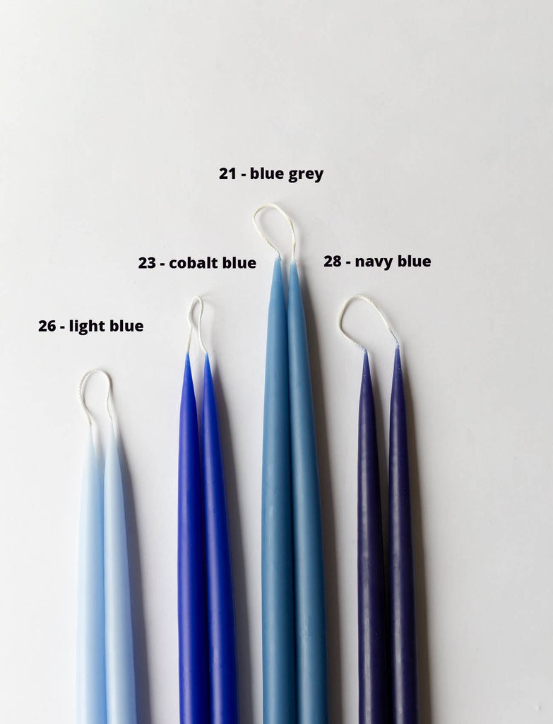 Blue Grey Danish Taper Candle | 12 Pack