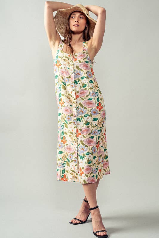 NATURE'S CHARM MIDI DRESS