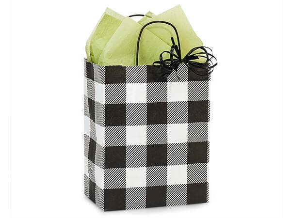 Buffalo Plaid Black Paper Gift Bags