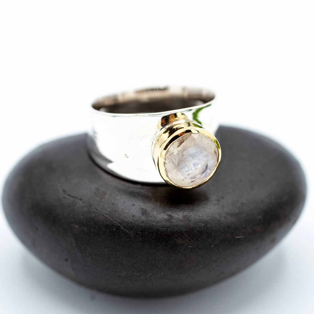 Sterling Silver Moonstone Band Ring