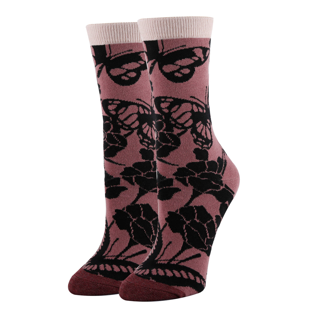 Blossom Print | Women's Premium Cotton Crew Dress Socks