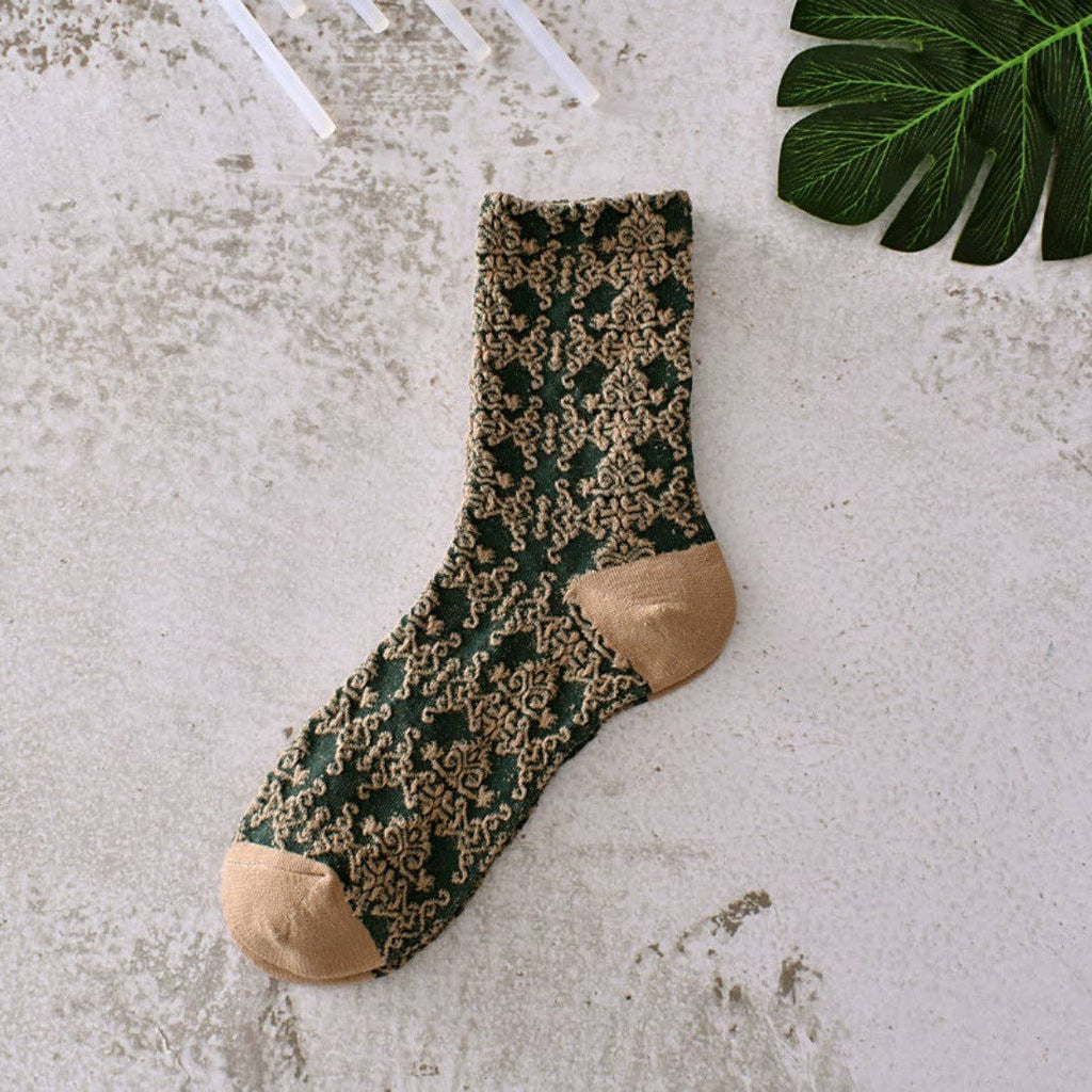 Rufia - Retro Embossed Women's Socks